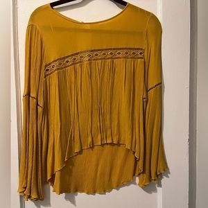 Boho Style Mustard Blouse